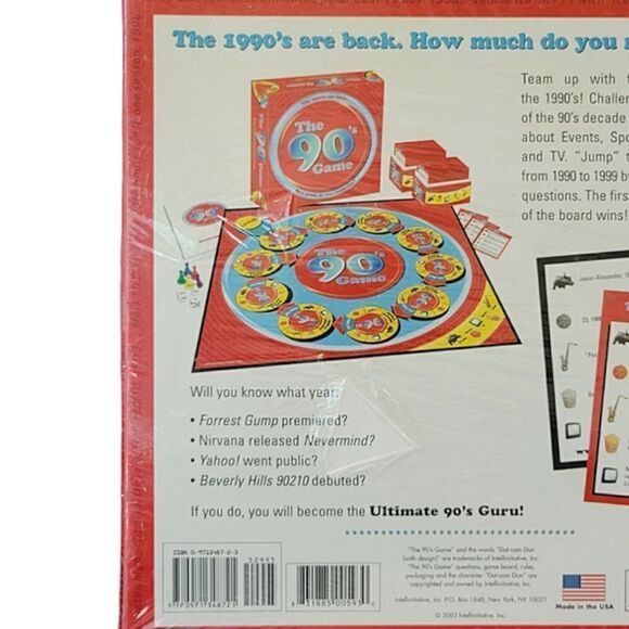 The 90's Game By Intellinitiative New Factory Sealed - Picture 4 of 5